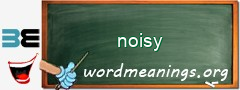 WordMeaning blackboard for noisy